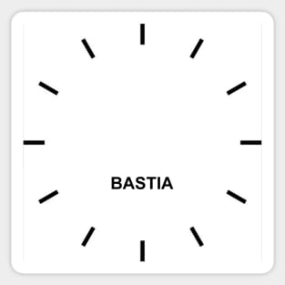 BASTIA Time Zone Wall clock Sticker